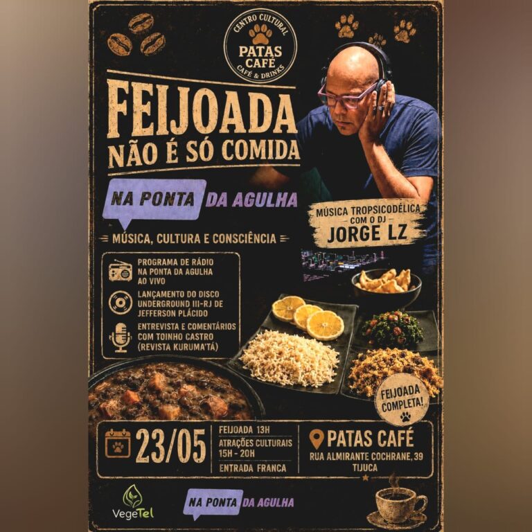 DJ JORGE LZ e FEIJOADA VEGANA no PATAS CAFÉ (RJ)